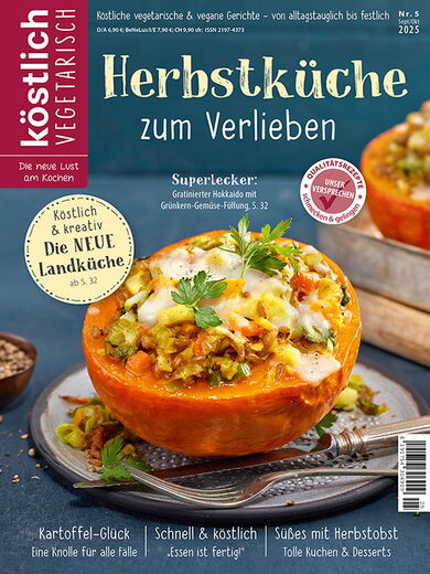Kochzeitschrift Koestlich Vegetarisch Herbstkueche Zum Verlieben Kv 5 2025 Titelseite Gross 72dpi Rgb 604x805px 93483492