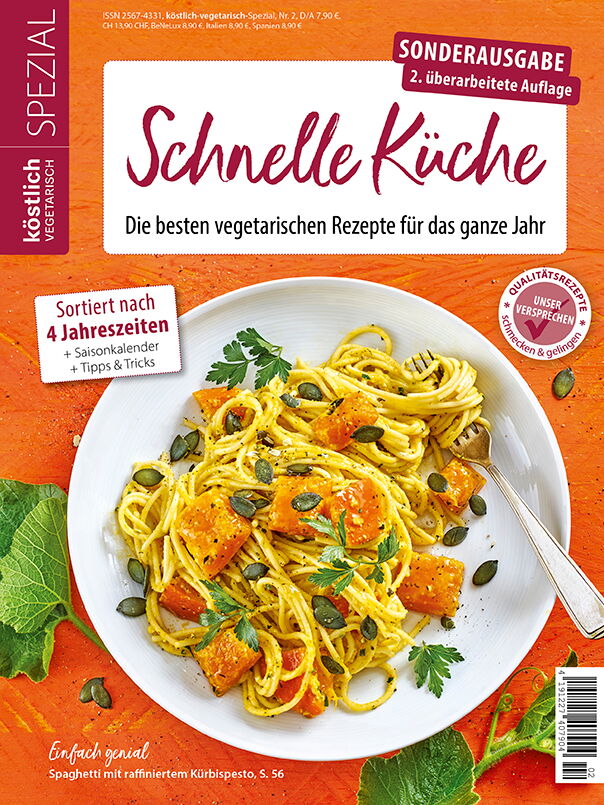 Magazin Koestliche Vegetarisch Sonderheft SCHNELLE KUECHE Neuauflage 2021  Titel Gross 604x805px 9e52f579