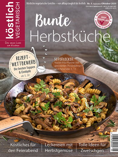 Kochzeitschrift Koestlich Vegetarisch Bunte Herbstkueche Kv 5 2020 Titelseite Gross 72dpi Rgb 604x805px 22552f6b