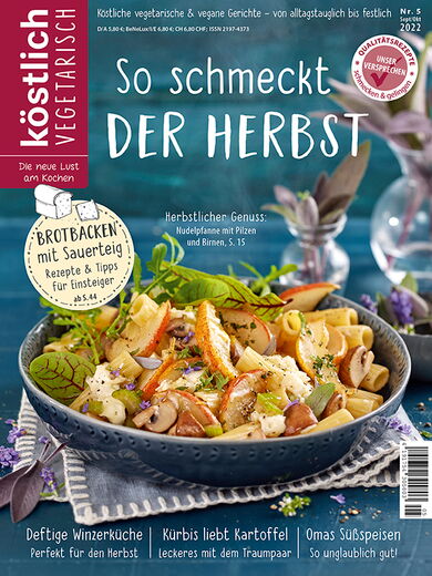 Kochzeitschrift Koestlich Vegetarisch So Schmeckt Der Herbst Kv 5 2022 Titelseite Gross 72dpi Rgb 604x805px 645c728f