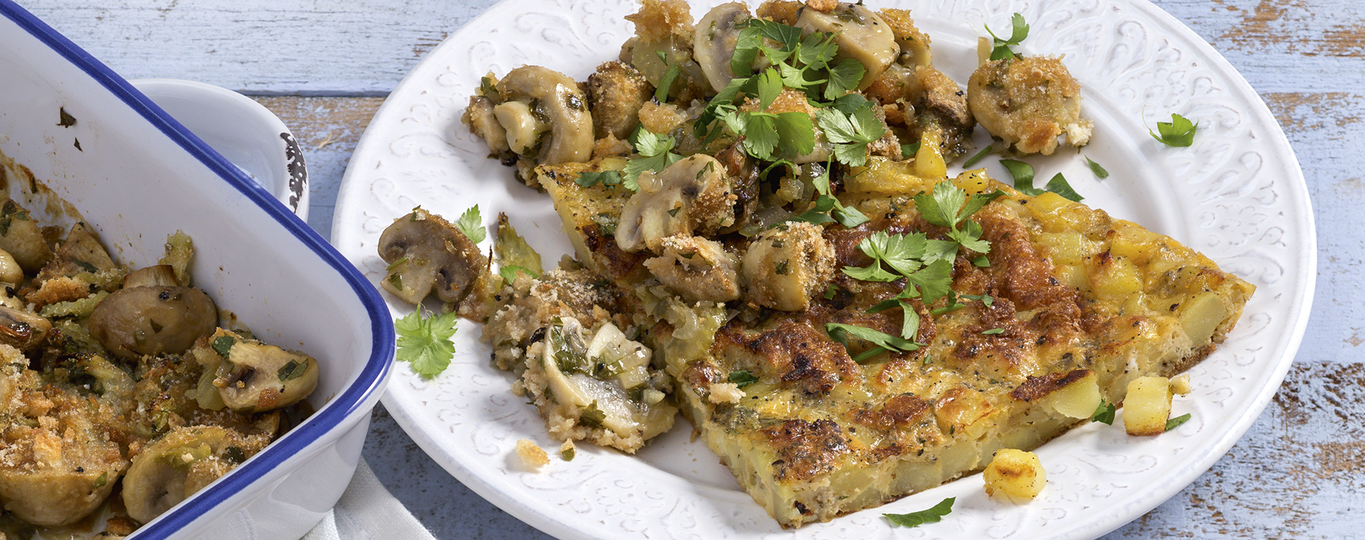 3 16 Kartoffeltortilla Mit Backofen Champignons 1920x760px