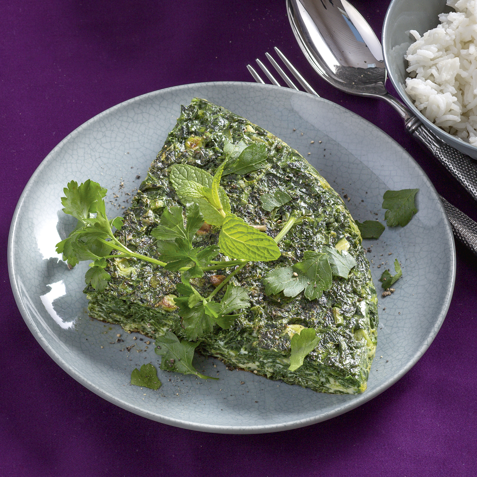 3 16 Kraeuter Omelett Mit Basmatireis 1600x1600px