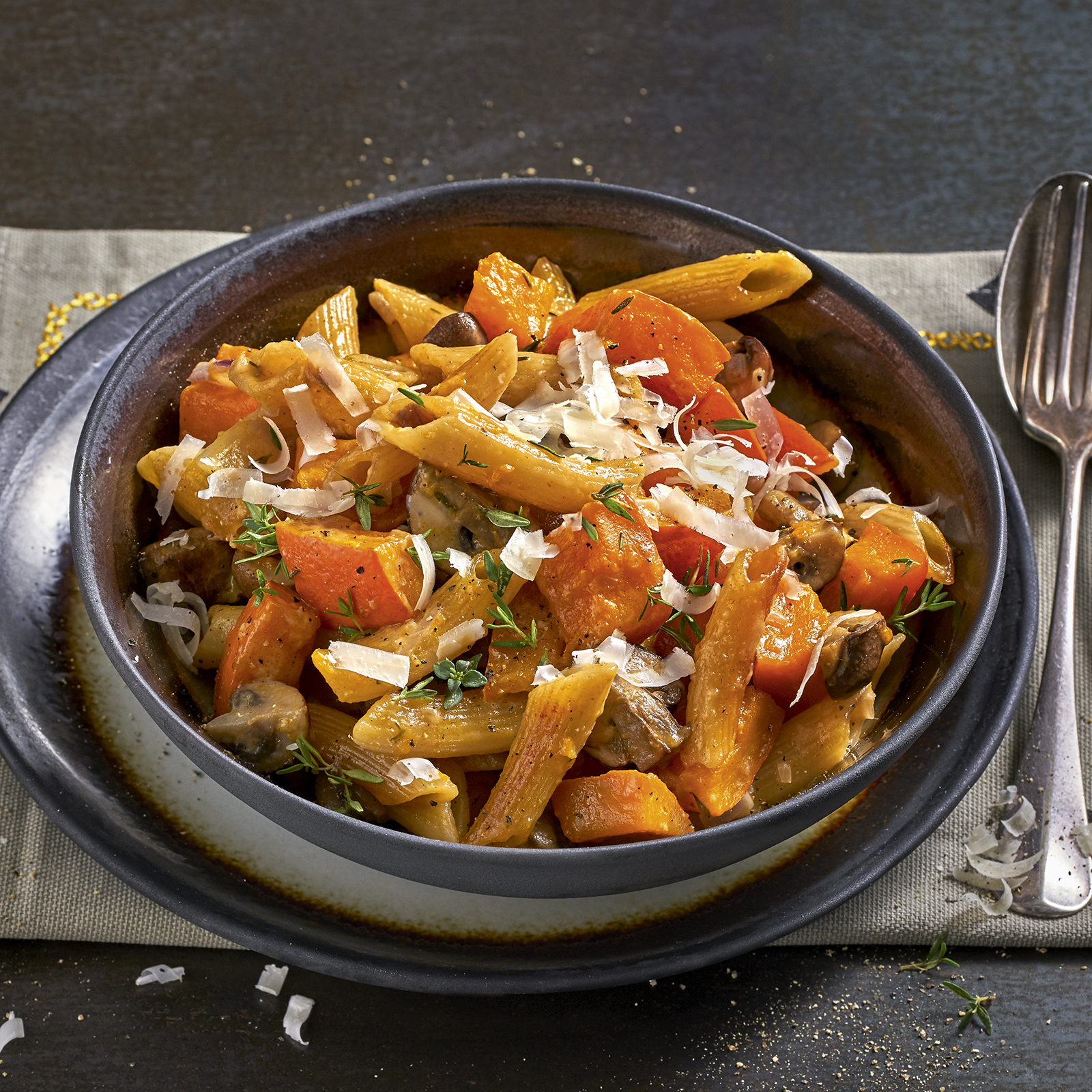 5 18 Blech Pasta Mit Kuerbis Und Pilzen 1600x1600px