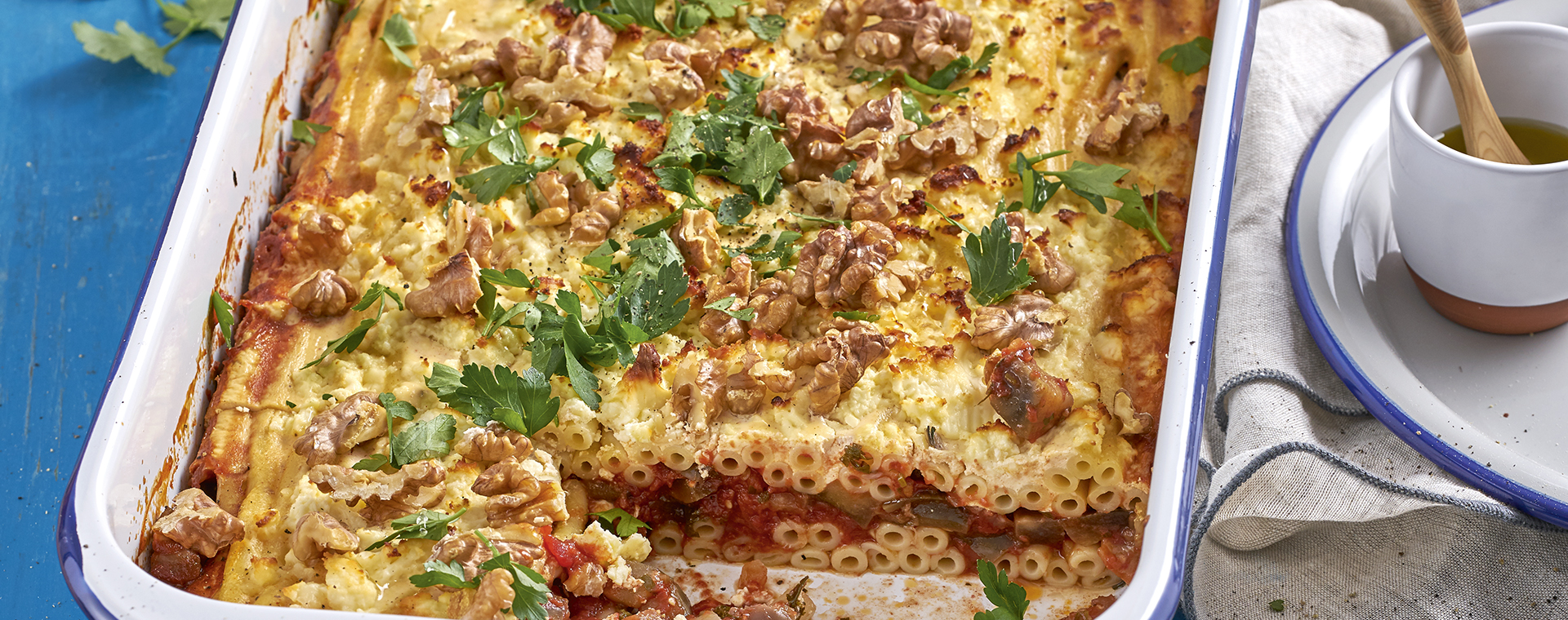 4 19 Griechischer Auberginen Nudel Auflauf 1920x760px