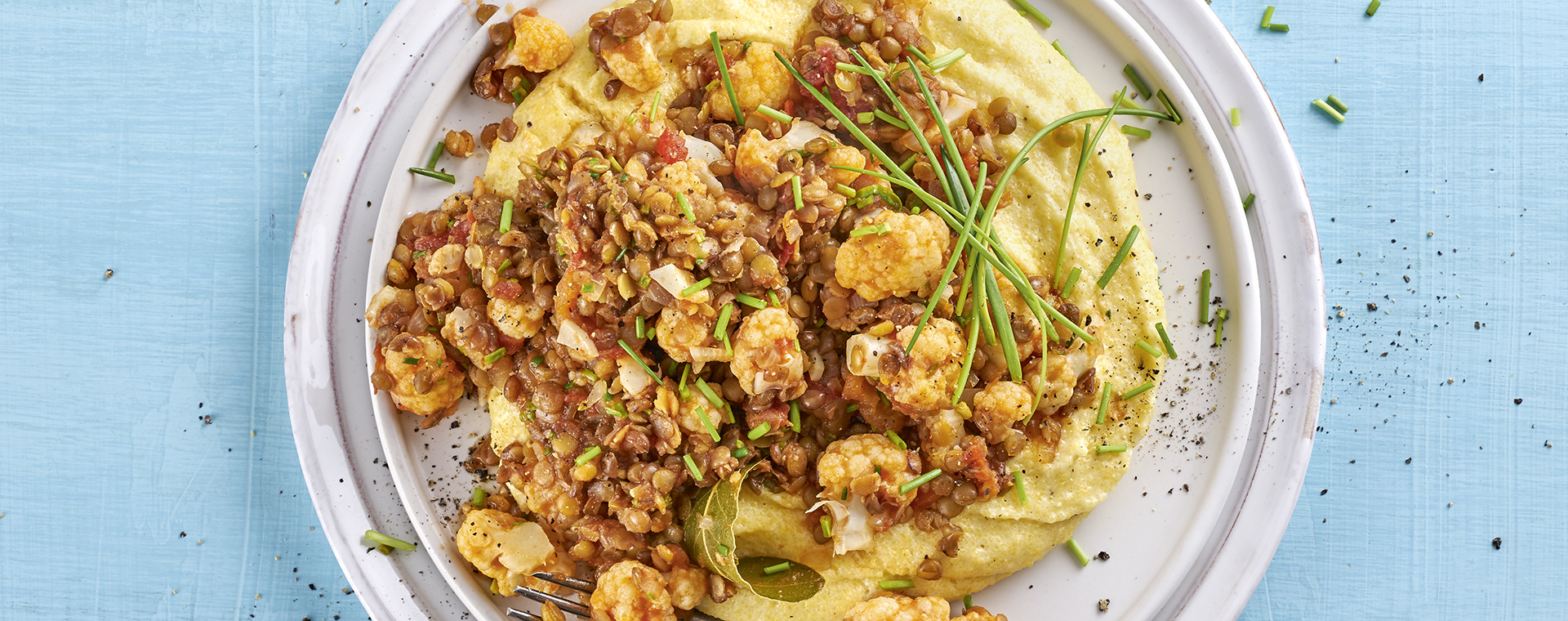 2 20 Blumenkohl Linsen Ragout Mit Cremepolenta 1920x760px