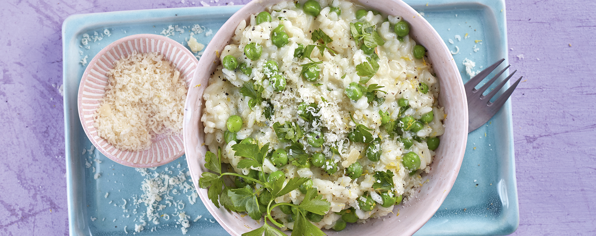 2 21 Erbsen Zitronen Risotto Mit Blaumschimmelkaese 1920x760px