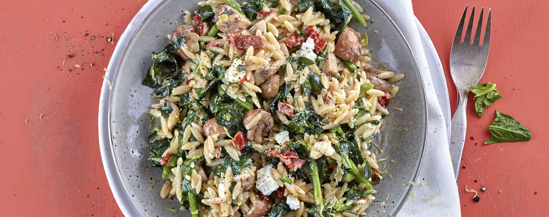 2 21 Nudel One Pot Mit Spinat Und Champignons 1920x760px