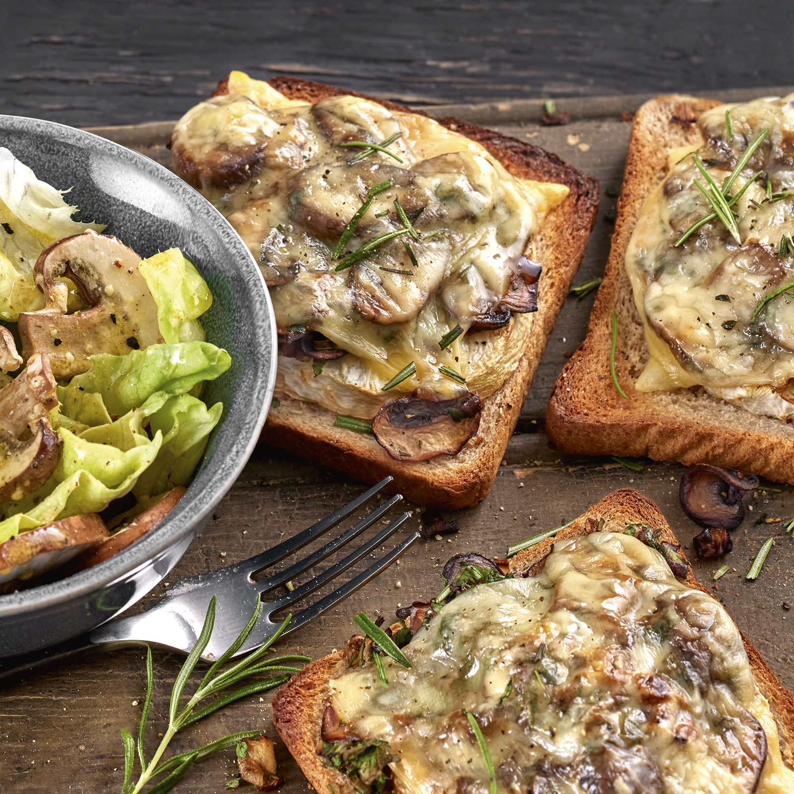 5 21 Gratinierte Sellerietoasts Mit Pilzen Und Salat 1600x1600px