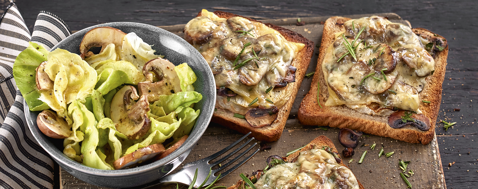 5 21 Gratinierte Sellerietoasts Mit Pilzen Und Salat 1920x760px