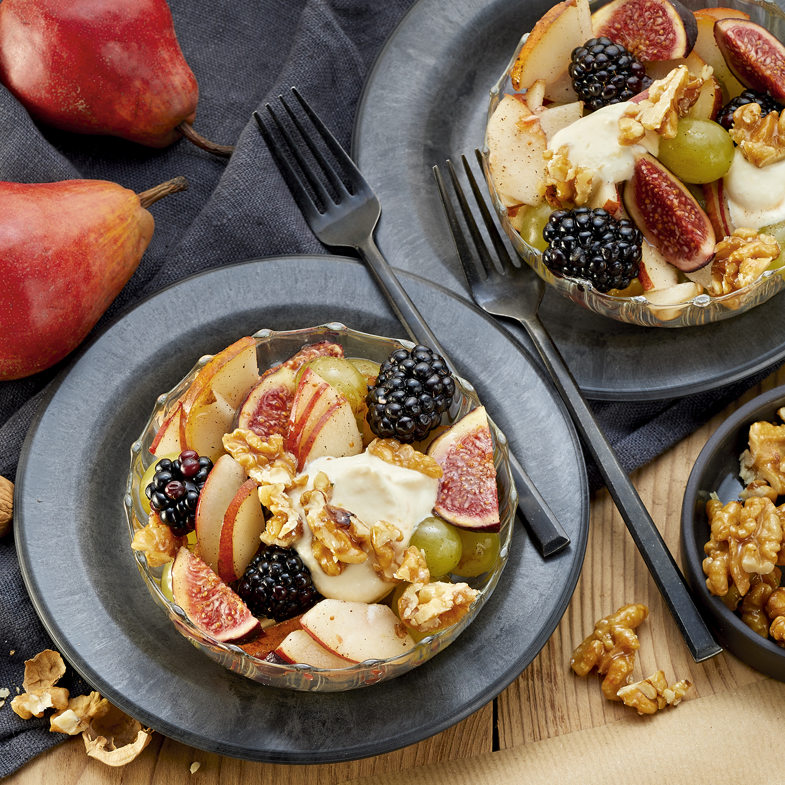 5 21 Herbstlicher Obstsalat Mit Orangen Frischkaese 1600x1600px