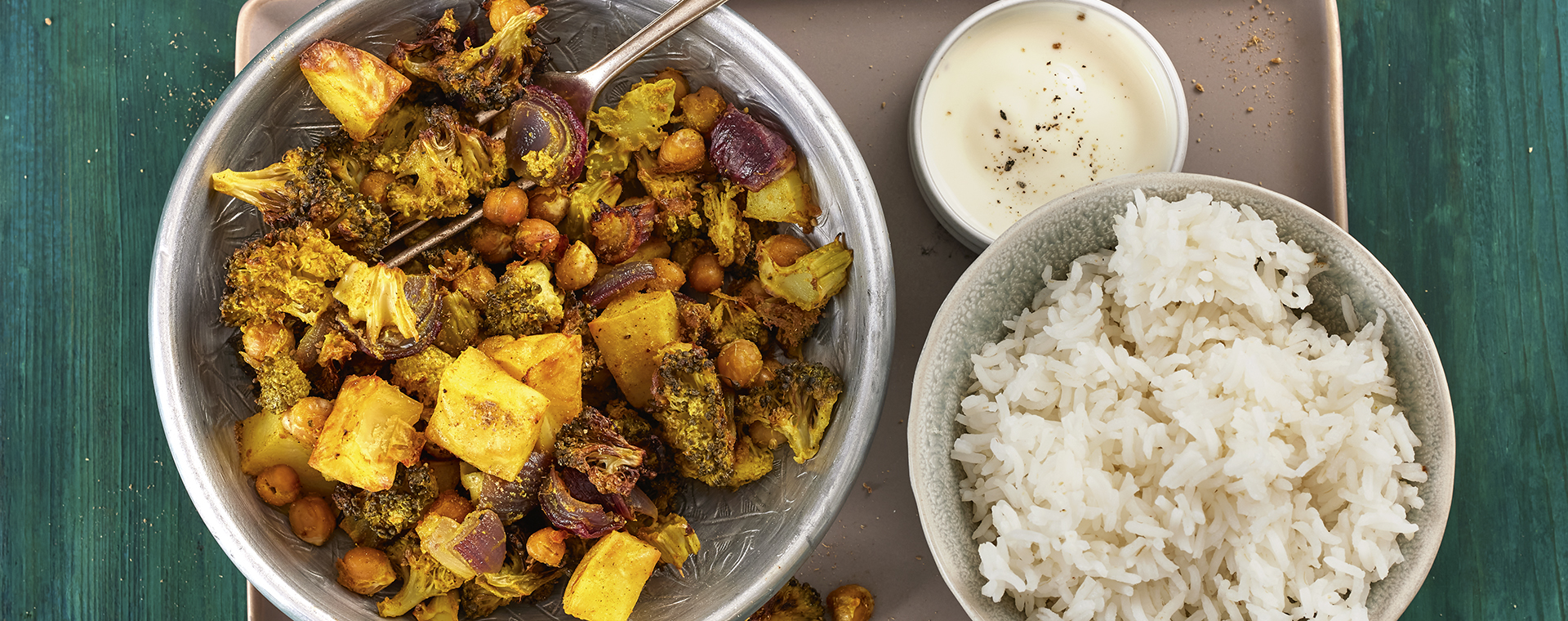 6 21 Tandoori Brokkoli Curry Mit Kichererbsen Vom Blech 1920x760px