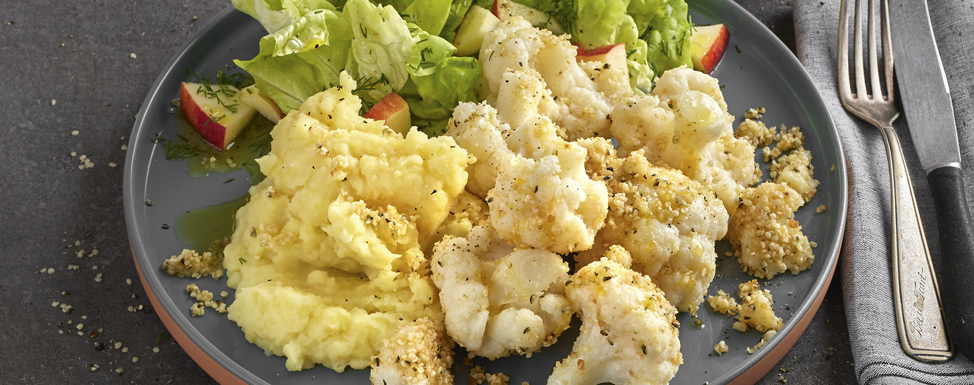 2 22 Blumenkohl Und Kartoffelpueree Mit Hanfsamen Broesel Butter 1920x760px