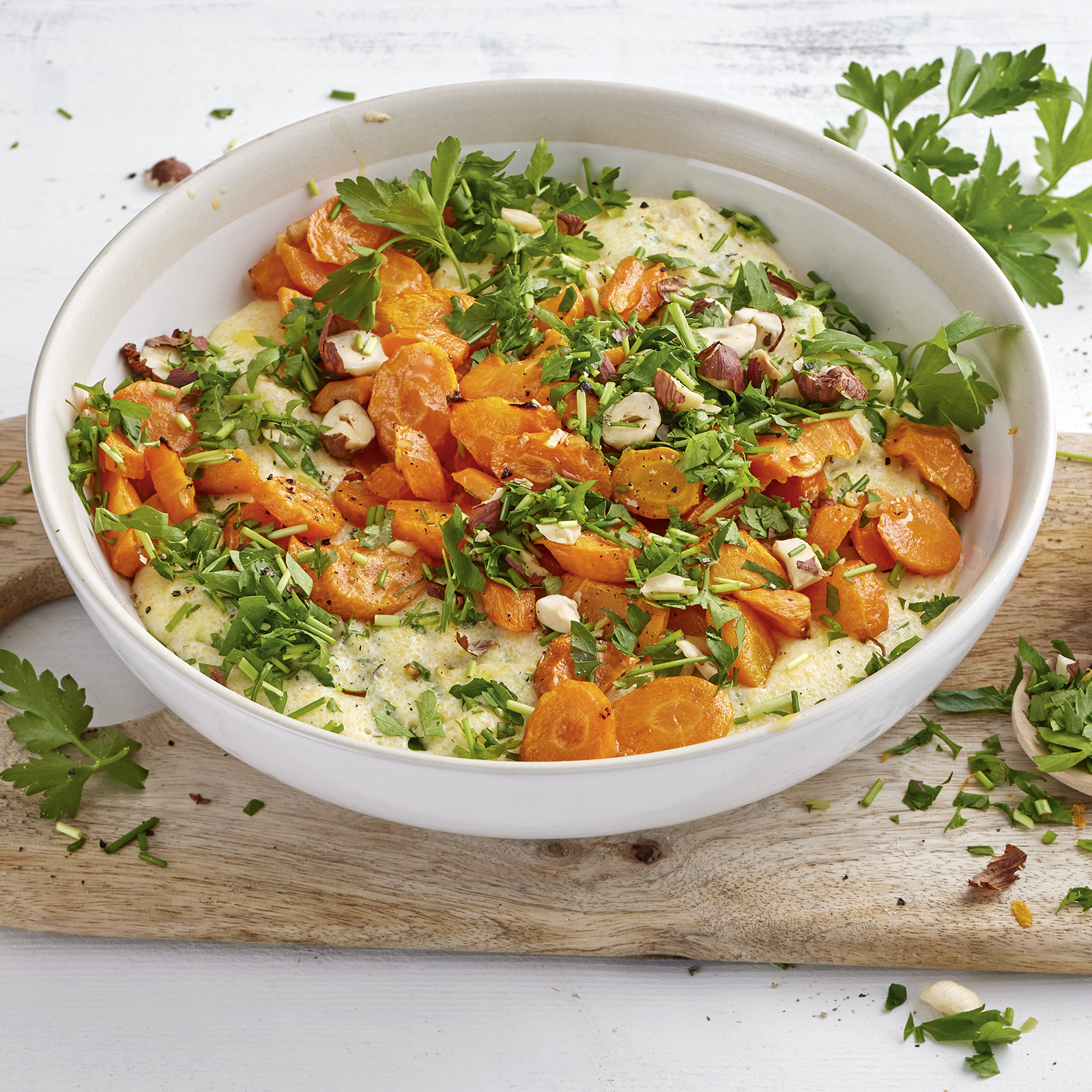 2 22 Knoblauchmoehren Auf Gremolata Polenta 1600x1600px