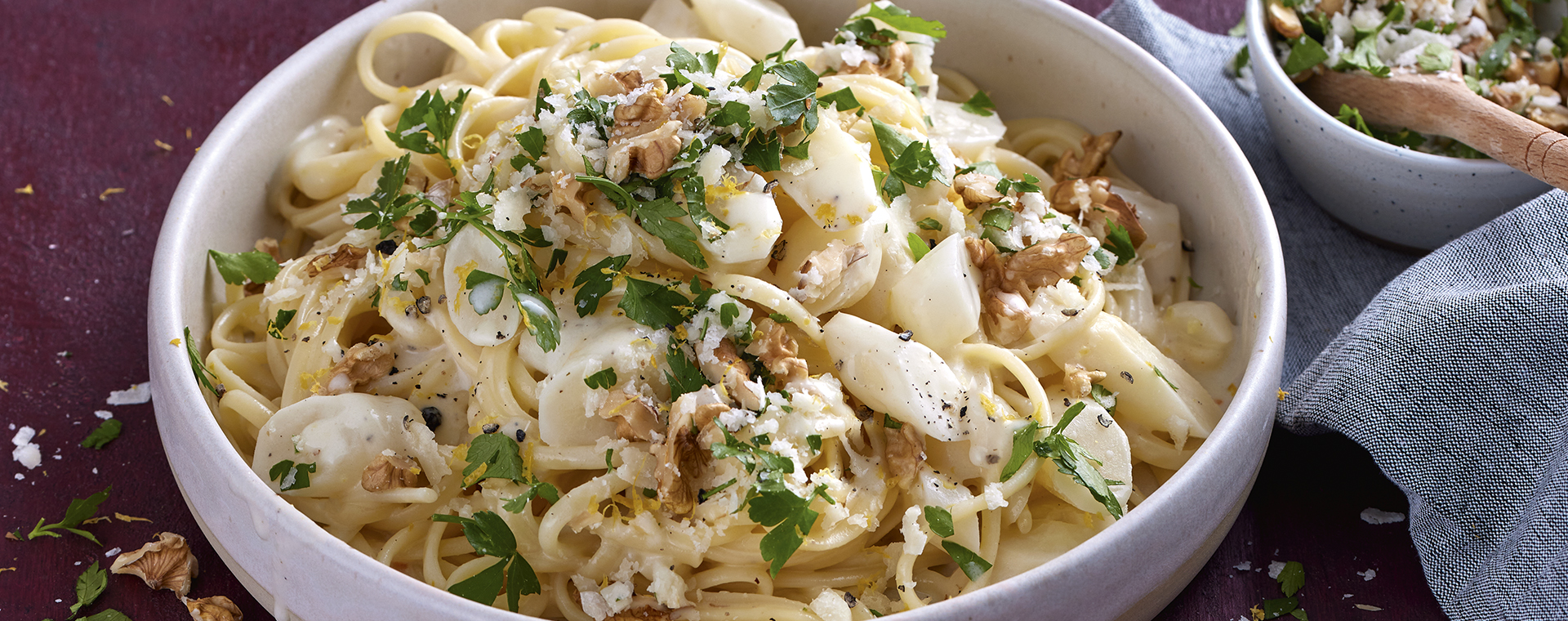 1 23 Linguine Mit Schwarzwurzel Sahnesosse 1920x760px