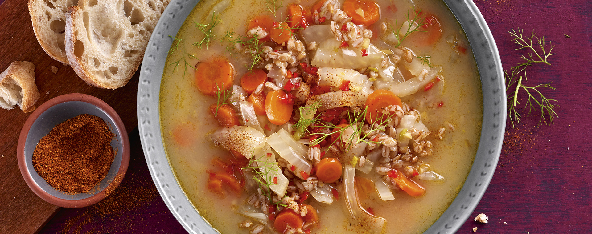 6 23 Scharfe Fenchelsuppe Mit Dinkel 1920x760px