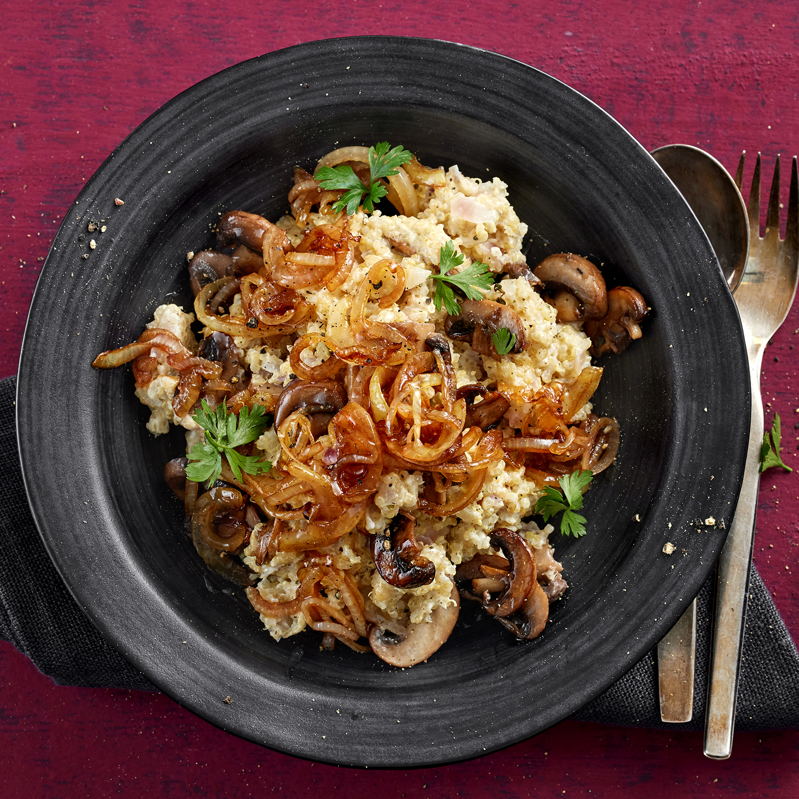 1 25 Pilz Quinotto Mit Balsamico Zwiebeln 1600x1600px