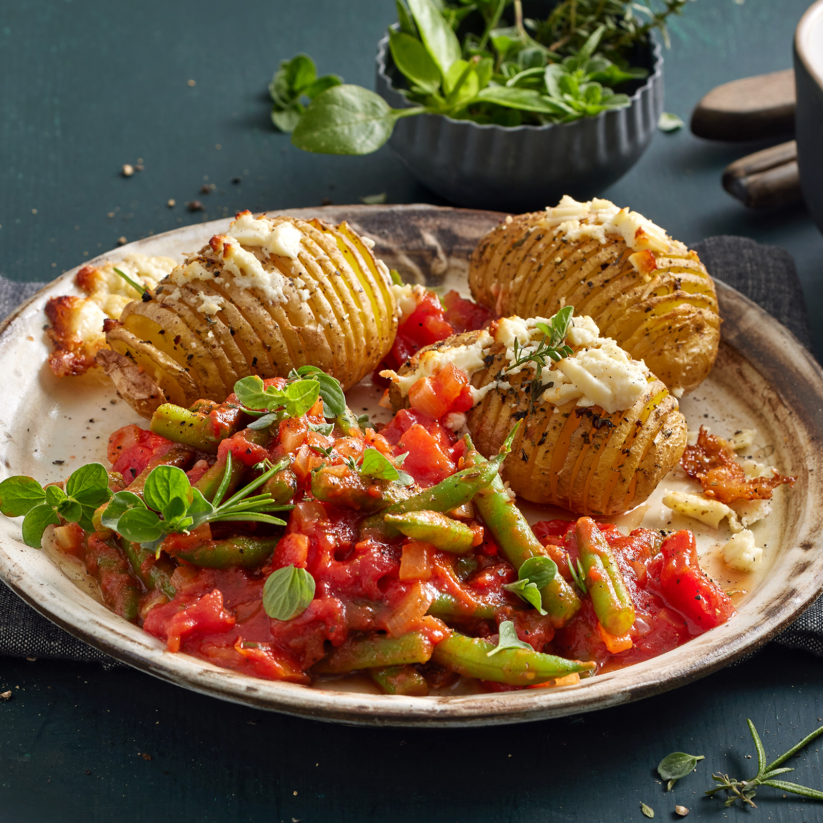 5 25 Faecherkartoffeln Mit Feta 1600x1600px