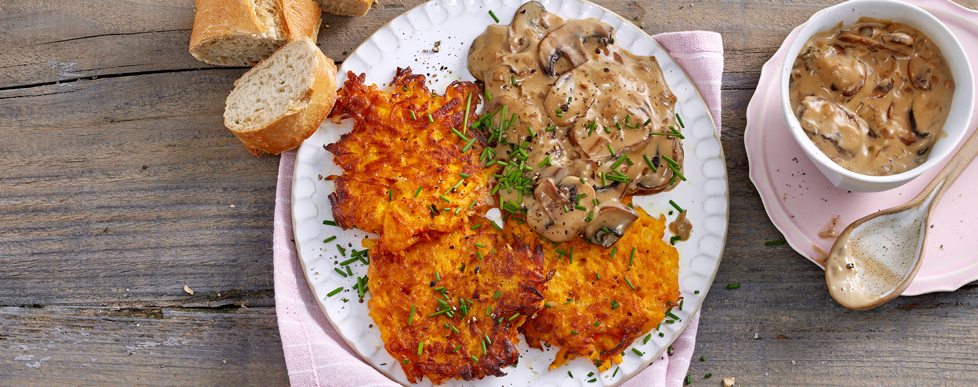 5 25 Kuerbisroesti Mit Champignon Rahmsosse 1920x760px