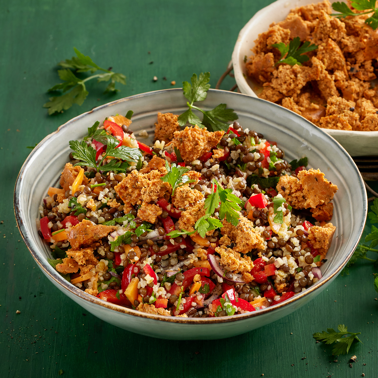 5 25 Linsen Bulgur Salat Mit Tofu Rosso 1600x1600px