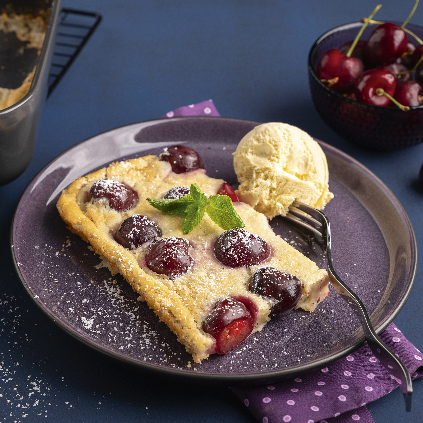 4 25 Kirsch Clafoutis Mit Vanilleeis 1600x1600px